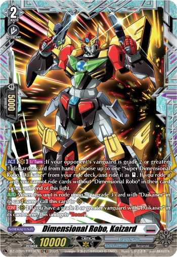 (FR19) Cardfight Vanguard Super Brave Detonation Single: Dimensional Robo, Kaizard [D-Format] (V.2 - Frame Rare)  Frame Rare