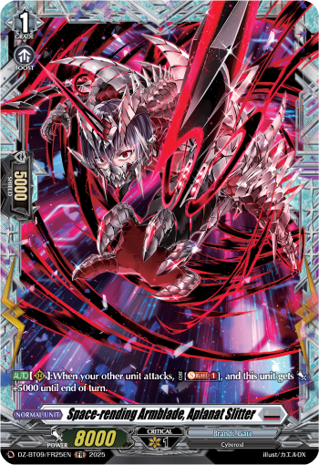 (FR25) Cardfight Vanguard Super Brave Detonation Single: Space-rending Armblade, Aplanat Slitter [D-Format] (V.2 - Frame Rare)  Frame Rare