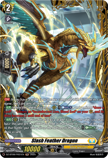 (FR31) Cardfight Vanguard Super Brave Detonation Single: Slash Feather Dragon [D-Format] (V.2 - Frame Rare)  Frame Rare
