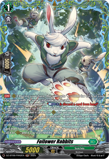 (FR42) Cardfight Vanguard Super Brave Detonation Single: Follower Rabbits [D-Format] (V.2 - Frame Rare)  Frame Rare