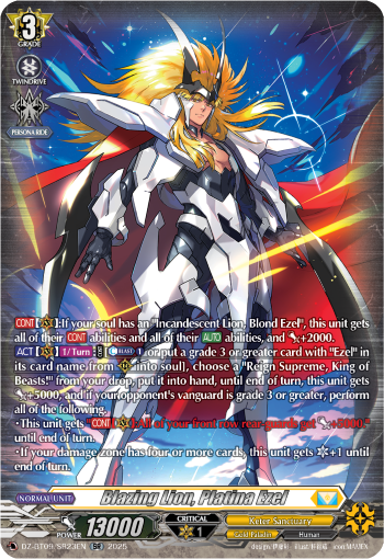 (SR23) Cardfight Vanguard Super Brave Detonation Single: Blazing Lion, Platina Ezel [D-Format] (V.4 - Silver Rare)  Silver Rare