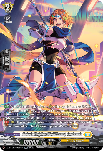(SR29) Cardfight Vanguard Super Brave Detonation Single: Nebula Knight of Fulfillment, Corleanis [D-Format] (V.3 - Silver Rare)  Silver Rare