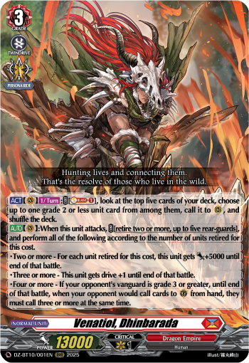 (001) Cardfight Vanguard Dragonsoul Resonance Single: Venatiol, Dhinbarada [D-Format] (V.1 - Triple Rare)  Triple Rare
