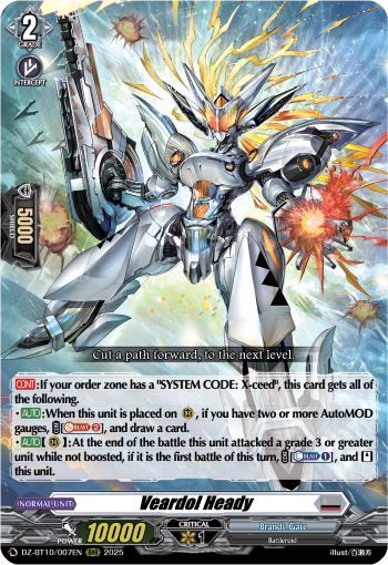 (007) Cardfight Vanguard Dragonsoul Resonance Single: Veardol Heady [D-Format] (V.1 - Triple Rare)  Triple Rare
