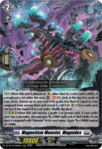 (008) Cardfight Vanguard Dragonsoul Resonance Single: Magnetism Monster, Magnides [D-Format] (V.1 - Triple Rare)  Triple Rare