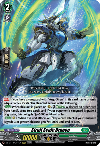 (014) Cardfight Vanguard Dragonsoul Resonance Single: Strait Scale Dragon [D-Format] (V.1 - Triple Rare)  Triple Rare