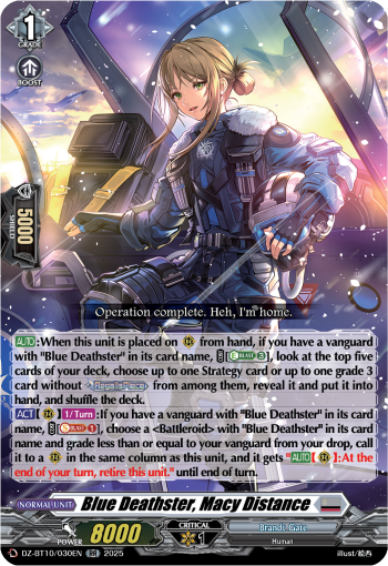 (030) Cardfight Vanguard Dragonsoul Resonance Single: Blue Deathster, Macy Distance [D-Format] (V.1 - Double Rare)  Double Rare
