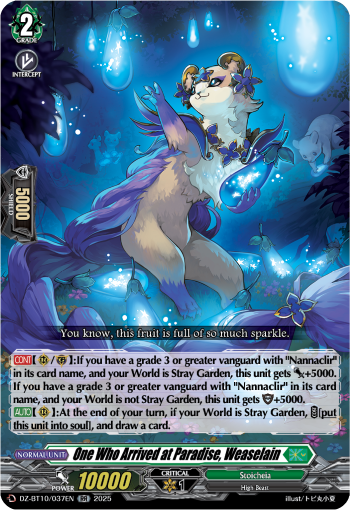 (037) Cardfight Vanguard Dragonsoul Resonance Single: One Who Arrived at Paradise, Weaselain [D-Format] (V.1 - Double Rare)  Double Rare