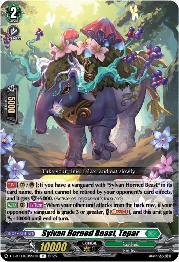 (059) Cardfight Vanguard Dragonsoul Resonance Single: Sylvan Horned Beast, Tepar [D-Format] (V.1 - Rare)  Rare