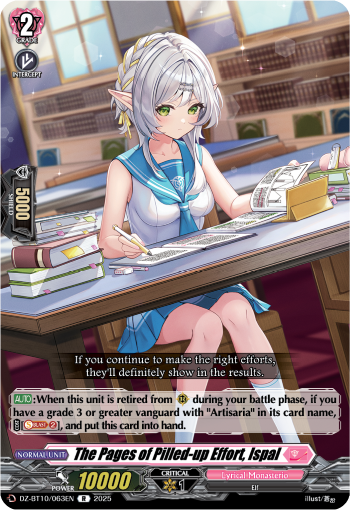 (063) Cardfight Vanguard Dragonsoul Resonance Single: The Pages of Pilled-up Effort, Ispal [D-Format] (V.1 - Rare)  Rare