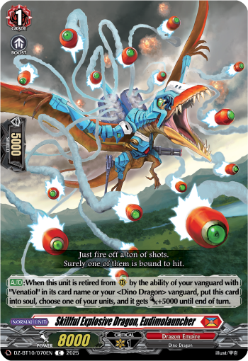 (070) Cardfight Vanguard Dragonsoul Resonance Single: Skillful Explosive Dragon, Eudimolauncher [D-Format]  Common