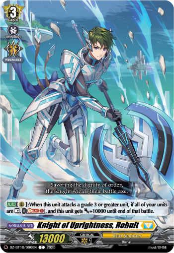 (096) Cardfight Vanguard Dragonsoul Resonance Single: Knight of Uprightness, Rohult [D-Format]  Common