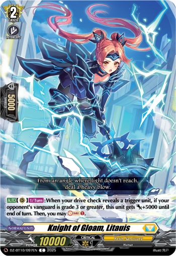 (097) Cardfight Vanguard Dragonsoul Resonance Single: Knight of Gloam, Litauis [D-Format]  Common