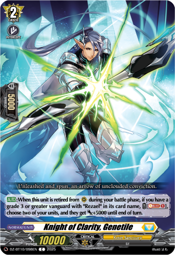 (098) Cardfight Vanguard Dragonsoul Resonance Single: Knight of Clarity, Genetile [D-Format]  Common