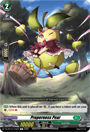 (104) Cardfight Vanguard Dragonsoul Resonance Single: Properness Pear [D-Format]  Common