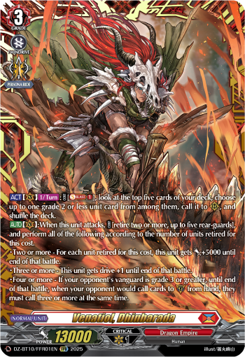 (FFR01) Cardfight Vanguard Dragonsoul Resonance Single: Venatiol, Dhinbarada [D-Format] (V.2 - Double Frame Rare)  Double Frame Rare