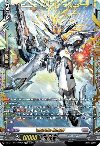 (FFR07) Cardfight Vanguard Dragonsoul Resonance Single: Veardol Heady [D-Format] (V.2 - Double Frame Rare)  Double Frame Rare