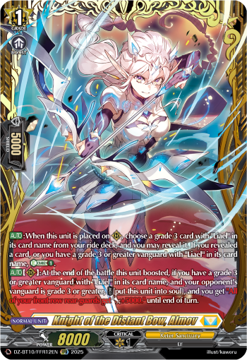 (FFR12) Cardfight Vanguard Dragonsoul Resonance Single: Knight of the Distant Bow, Almov [D-Format] (V.2 - Double Frame Rare)  Double Frame Rare