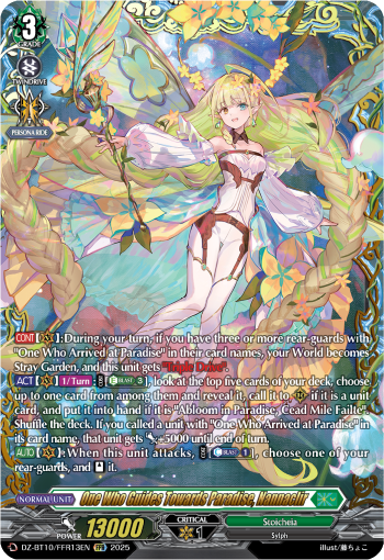 (FFR13) Cardfight Vanguard Dragonsoul Resonance Single: One Who Guides Towards Paradise, Nannaclir [D-Format] (V.3 - Double Frame Rare)  Double Frame Rare