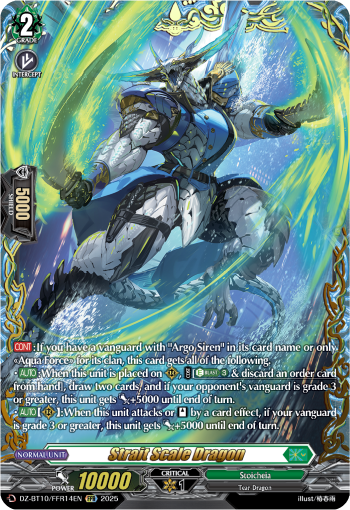 (FFR14) Cardfight Vanguard Dragonsoul Resonance Single: Strait Scale Dragon [D-Format]  Double Frame Rare