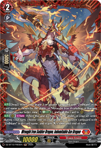 (FR03) Cardfight Vanguard Dragonsoul Resonance Single: Wrought Iron Soldier Dragon, Indomitable Axe Dragon [D-Format] (V.2 - Frame Rare)  Frame Rare