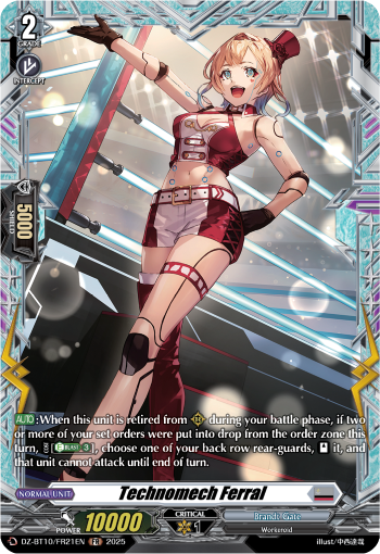 (FR21) Cardfight Vanguard Dragonsoul Resonance Single: Technomech Ferral [D-Format] (V.2 - Frame Rare)  Frame Rare