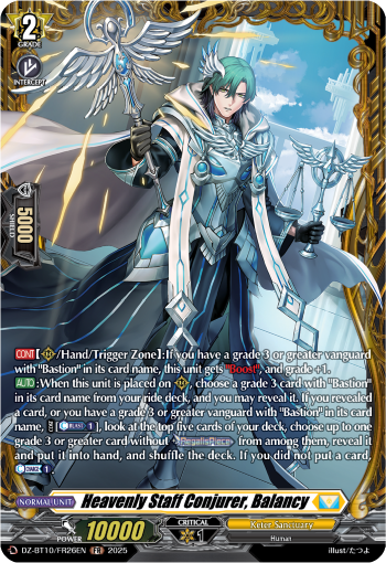 (FR26) Cardfight Vanguard Dragonsoul Resonance Single: Heavenly Staff Conjurer, Balancy [D-Format] (V.2 - Frame Rare)  Frame Rare