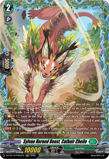 (FR34) Cardfight Vanguard Dragonsoul Resonance Single: Sylvan Horned Beast, Cathair Cheile [D-Format] (V.2 - Frame Rare)  Frame Rare