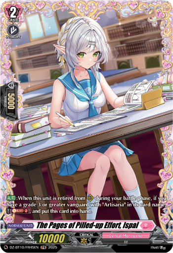 (FR45) Cardfight Vanguard Dragonsoul Resonance Single: The Pages of Pilled-up Effort, Ispal [D-Format] (V.2 - Frame Rare)  Frame Rare