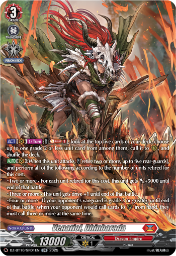 (SR01) Cardfight Vanguard Dragonsoul Resonance Single: Venatiol, Dhinbarada [D-Format] (V.4 - Silver Rare)  Silver Rare