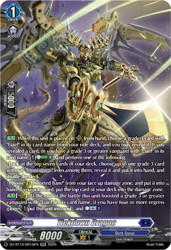 (SR10) Cardfight Vanguard Dragonsoul Resonance Single: Tickdown Dragon [D-Format] (V.3 - Silver Rare)  Silver Rare