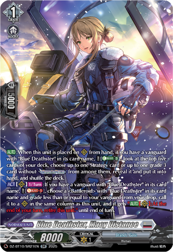 (SR21) Cardfight Vanguard Dragonsoul Resonance Single: Blue Deathster, Macy Distance [D-Format] (V.3 - Silver Rare)  Silver Rare