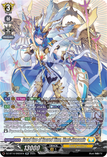 (SR22) Cardfight Vanguard Dragonsoul Resonance Single: Fated One of Sacred Time, Liael=Draconis [D-Format] (V.4 - Silver Rare)  Silver Rare