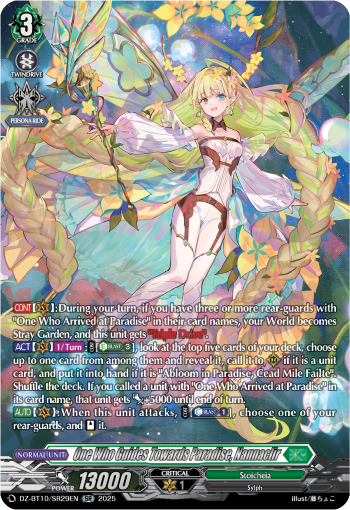 (SR29) Cardfight Vanguard Dragonsoul Resonance Single: One Who Guides Towards Paradise, Nannaclir [D-Format] (V.5 - Silver Rare)  Silver Rare