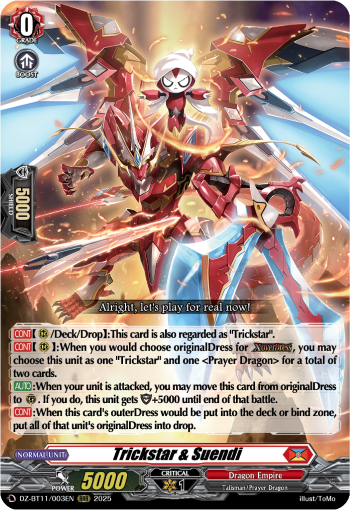 (003) Cardfight Vanguard Symphony of Might & Bloom Single: Trickstar & Suendi [D-Format] (V.1 - Triple Rare)  Triple Rare