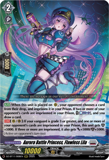 (008) Cardfight Vanguard Symphony of Might & Bloom Single: Aurora Battle Princess, Flawless Lila [D-Format] (V.1 - Triple Rare)  Triple Rare