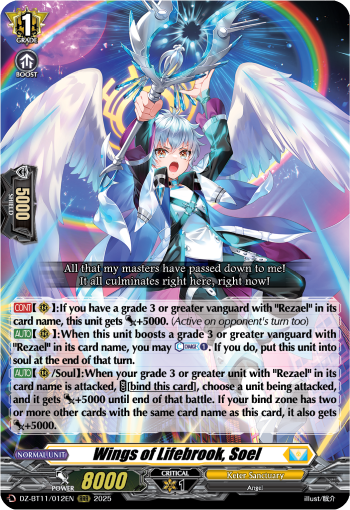 (012) Cardfight Vanguard Symphony of Might & Bloom Single: Wings of Lifebrook, Soel [D-Format] (V.1 - Triple Rare)  Triple Rare