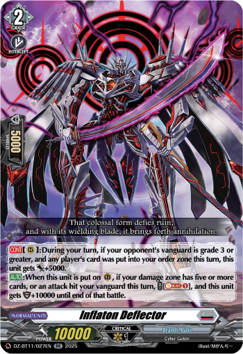 (027) Cardfight Vanguard Symphony of Might & Bloom Single: Inflaton Deflector [D-Format] (V.1 - Double Rare)  Double Rare