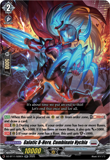 (028) Cardfight Vanguard Symphony of Might & Bloom Single: Galatic B-Hero, Combinate Nychia [D-Format] (V.1 - Double Rare)  Double Rare