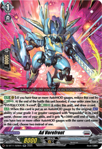 (029) Cardfight Vanguard Symphony of Might & Bloom Single: Ad Vorefront [D-Format] (V.1 - Double Rare)  Double Rare