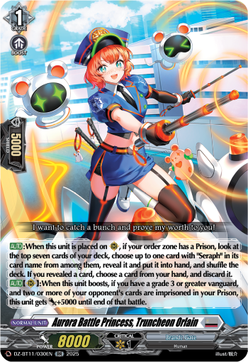 (030) Cardfight Vanguard Symphony of Might & Bloom Single: Aurora Battle Princess, Truncheon Orlain [D-Format] (V.1 - Double Rare)  Double Rare
