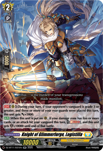 (031) Cardfight Vanguard Symphony of Might & Bloom Single: Knight of Glimmerforge, Logistilla [D-Format] (V.1 - Double Rare)  Double Rare