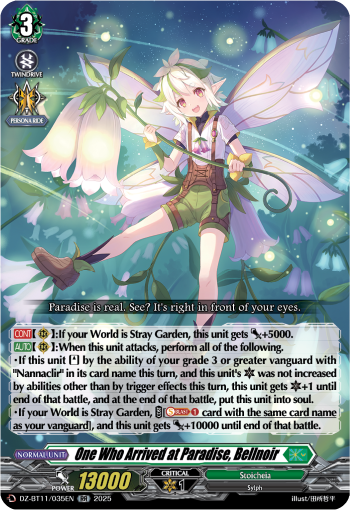 (035) Cardfight Vanguard Symphony of Might & Bloom Single: One Who Arrived at Paradise, Bellnoir [D-Format] (V.1 - Double Rare)  Double Rare
