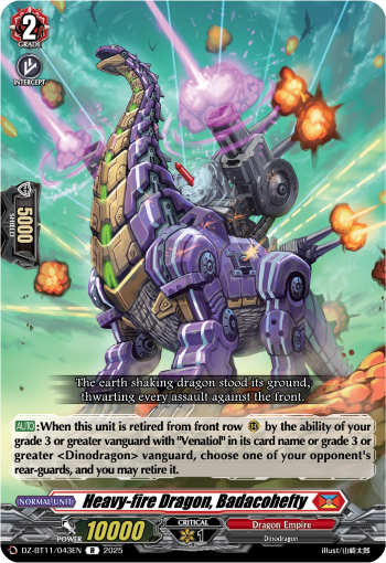 (043) Cardfight Vanguard Symphony of Might & Bloom Single: Heavy-fire Dragon, Badacohefty [D-Format] (V.1 - Rare)  Rare
