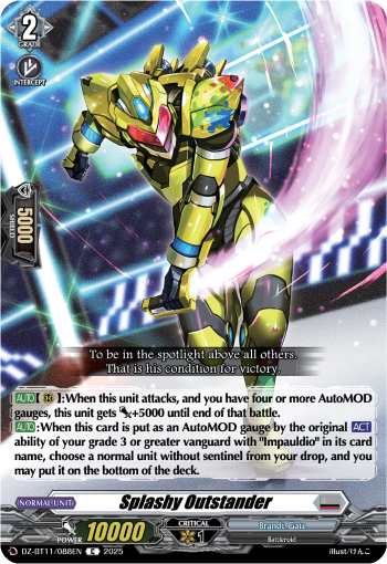 (088) Cardfight Vanguard Symphony of Might & Bloom Single: Splashy Outstander [D-Format]  Common