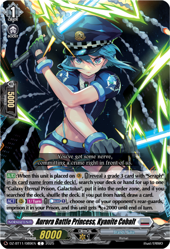 (089) Cardfight Vanguard Symphony of Might & Bloom Single: Aurora Battle Princess, Kyanite Cobalt [D-Format]  Common