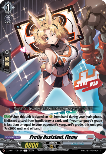 (091) Cardfight Vanguard Symphony of Might & Bloom Single: Pretty Assistant, Flemy [D-Format]  Common