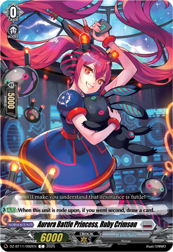 (092) Cardfight Vanguard Symphony of Might & Bloom Single: Aurora Battle Princess, Ruby Crimson [D-Format]  Common