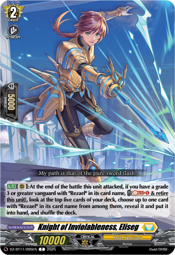 (095) Cardfight Vanguard Symphony of Might & Bloom Single: Knight of Inviolableness, Eliseg [D-Format]  Common