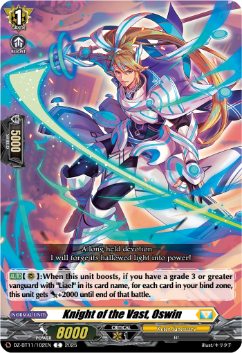 (102) Cardfight Vanguard Symphony of Might & Bloom Single: Knight of the Vast, Oswin [D-Format]  Common